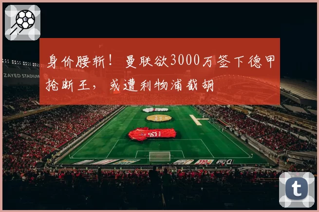 身价腰斩！曼联欲3000万签下德甲抢断王，或遭利物浦截胡